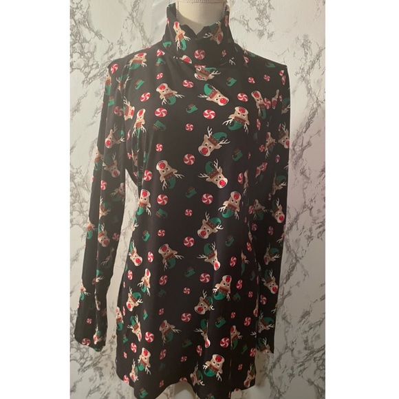 Derek Heart Plus Rudolph & Peppermint Candy Turtle Neck - Picture 4 of 4